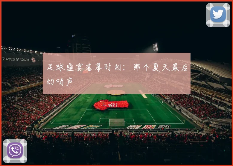 足球盛宴落幕时刻:那个夏天最后的哨声